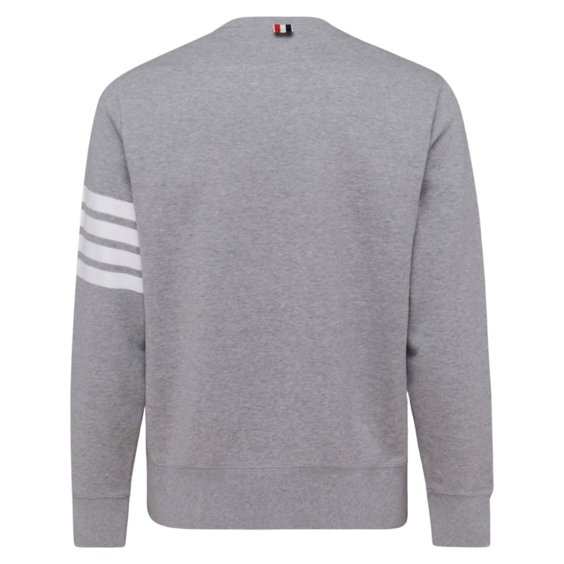Thom Browne Grey Crewneck Sweater With Signature Details