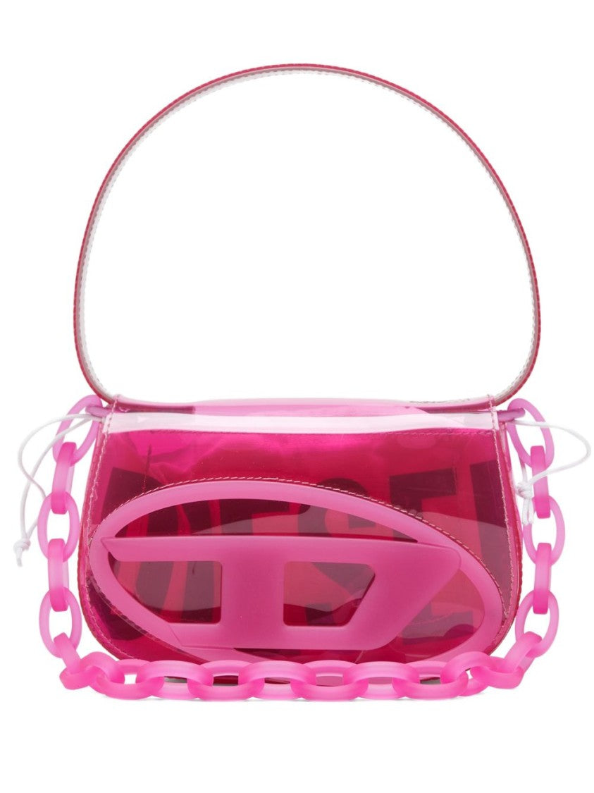 Diesel Pink Translucent Silk And Nylon Bag