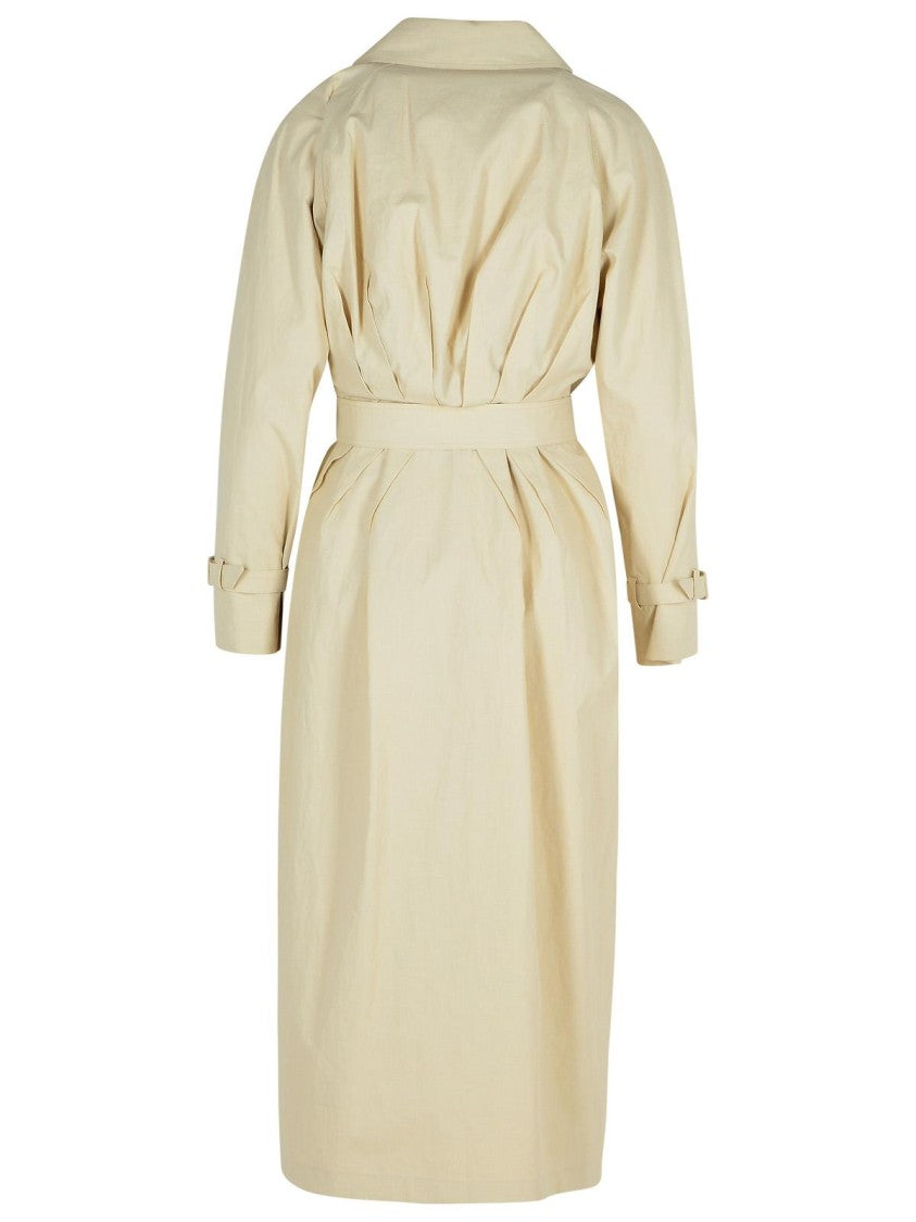 Max Mara Ronco' Beige Linen Raincoat