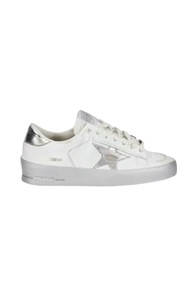 Golden Goose Low-Top Sneakers With Metallic Silver Star