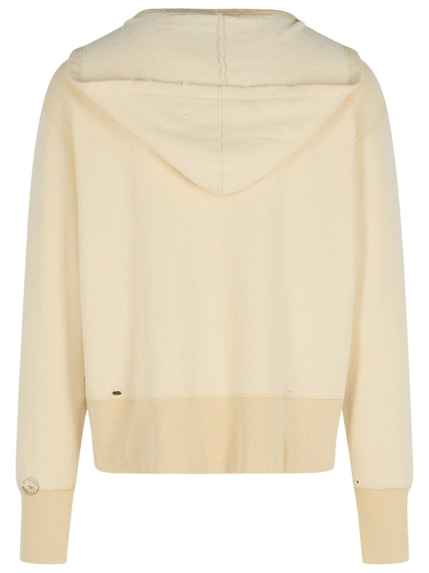 Maison Margiela Pilling' Cream Cotton Sweater