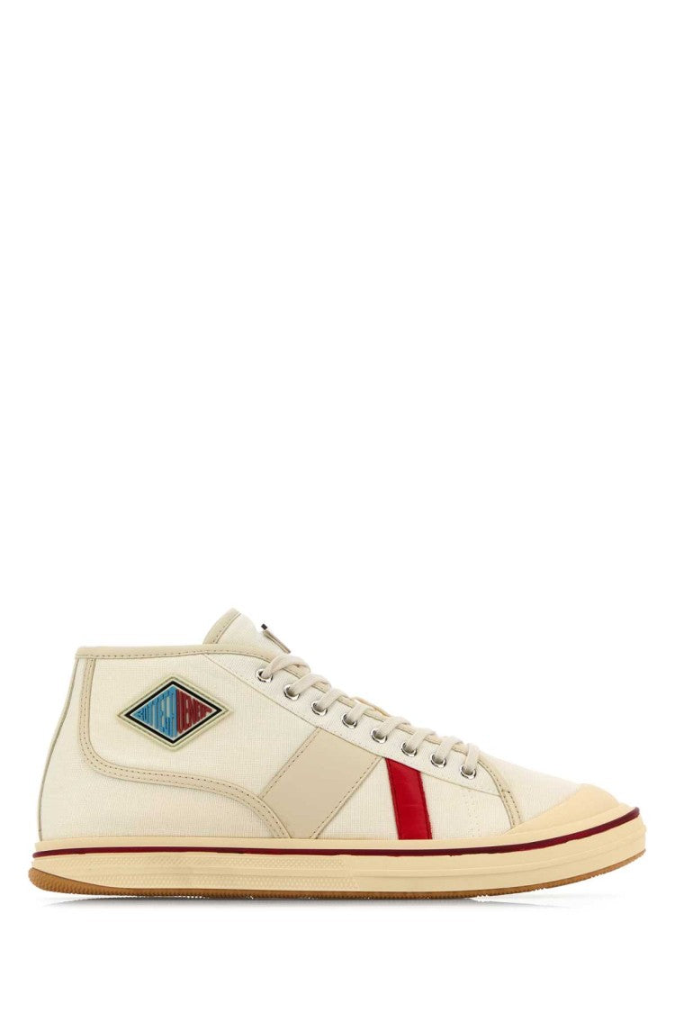 Bottega Veneta White Canvas Summer Sneakers