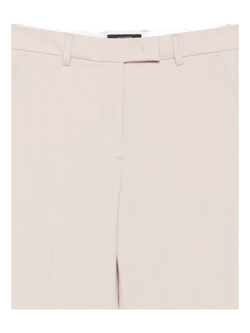 Seventy Sergio Tegon Wide-Leg Trousers With Smooth Fabric Blend