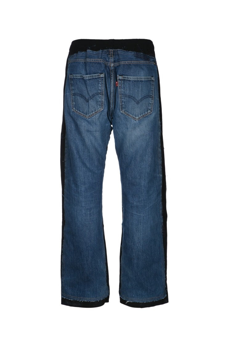Needles Faded Denim Pants With Relaxed Silhouette