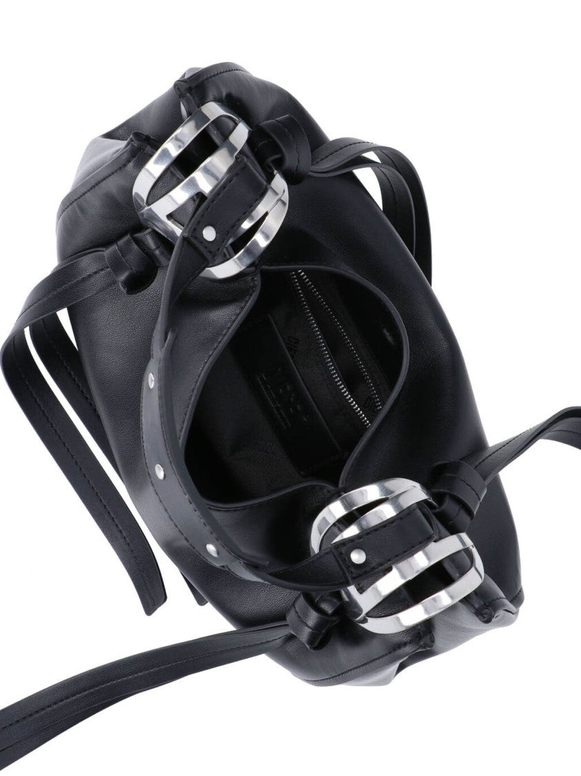 Diesel Black Knot-D Top Handle Faux Handbag