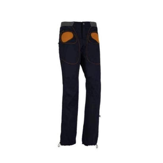 E9 Straight Fit Casual Pants With Contrasting Orange Patches