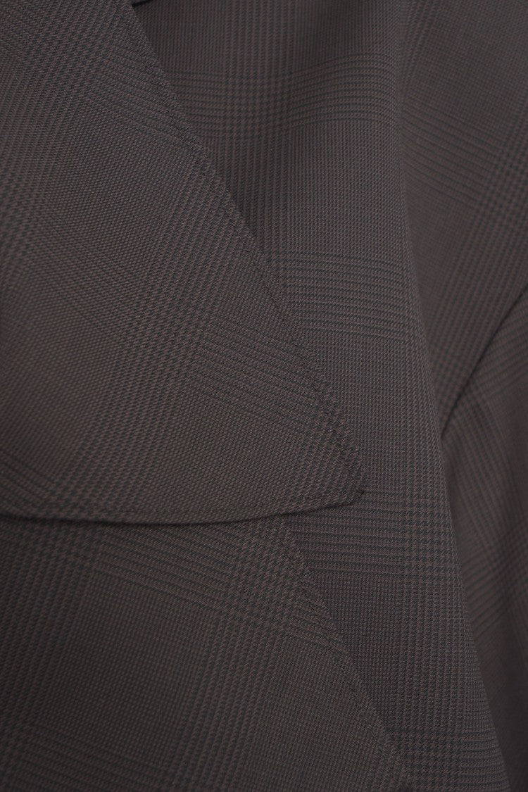 Viktoria Chan Oversized Top With Bow Detail And Checkered Texture