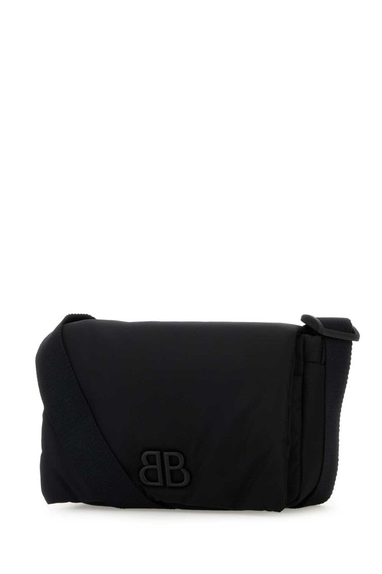 Balenciaga Black Nylon Small Monaco Crossbody Bag