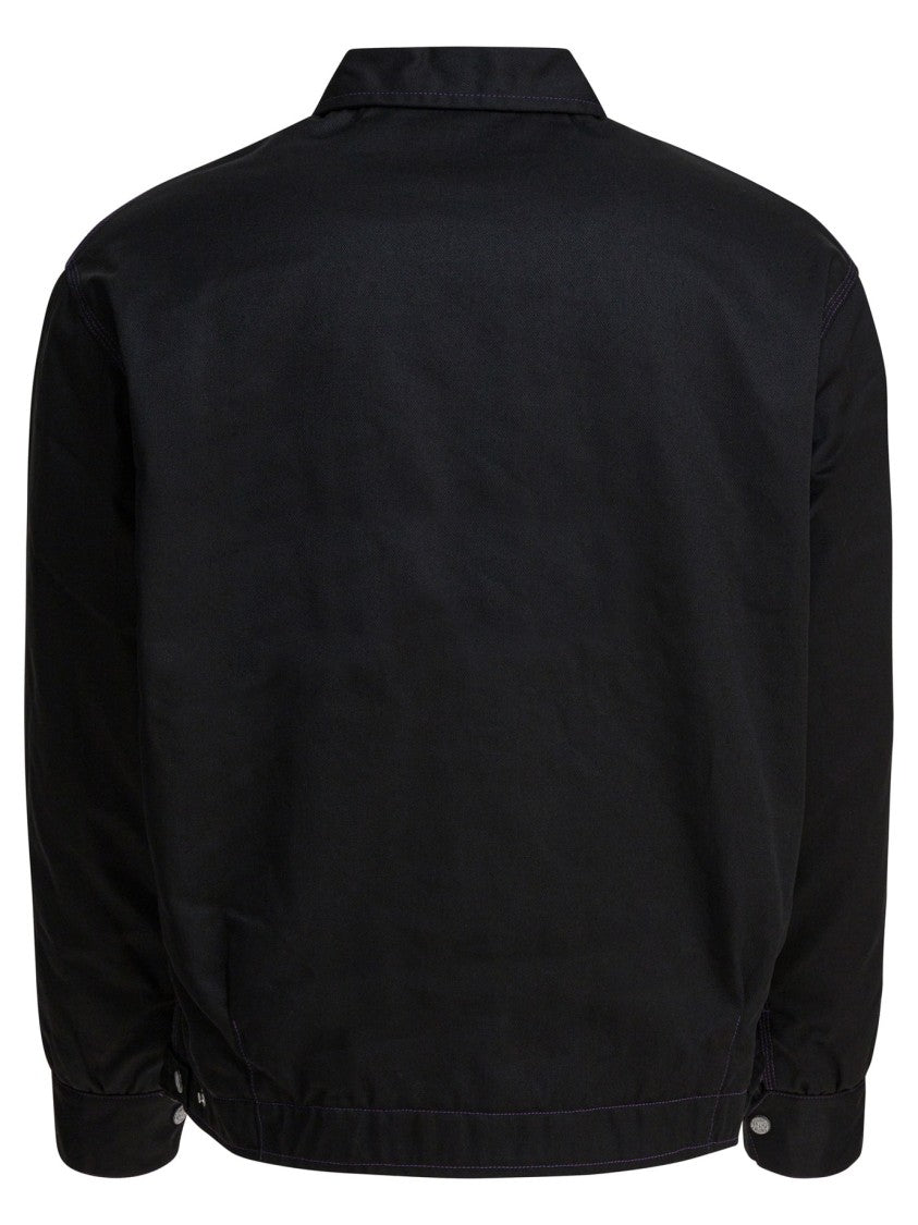Needles Quilted Black Lightweight Jacket With Classic Collar