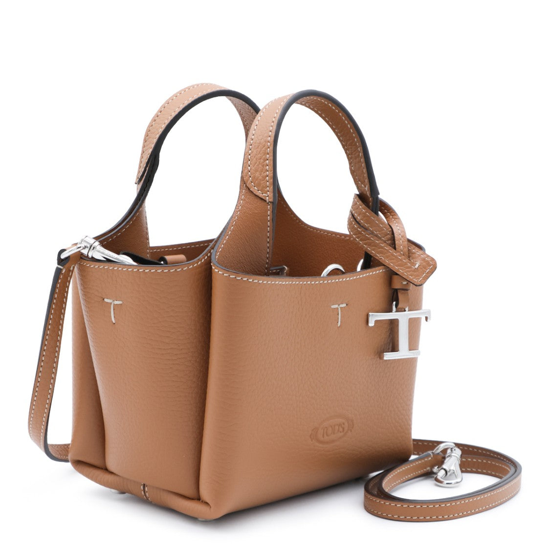 Tod's Minimalist Structured Handbag With T-Shaped Charm