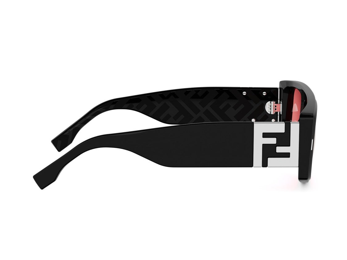 Fendi Black Fe40214u Oversized Square Acetate Sunglasses