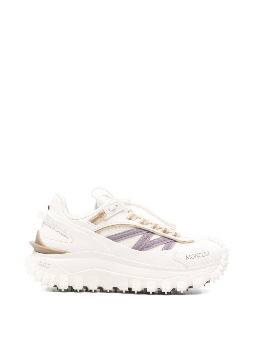 Moncler Chunky Beige Sneakers With Textured Sole And Subtle Accents