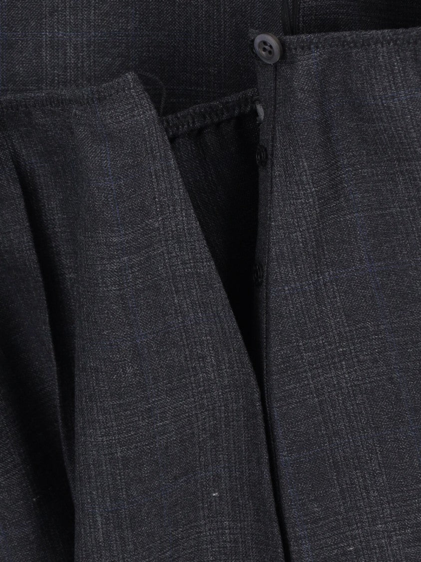 Prada Logo Midi Skirt – Grey