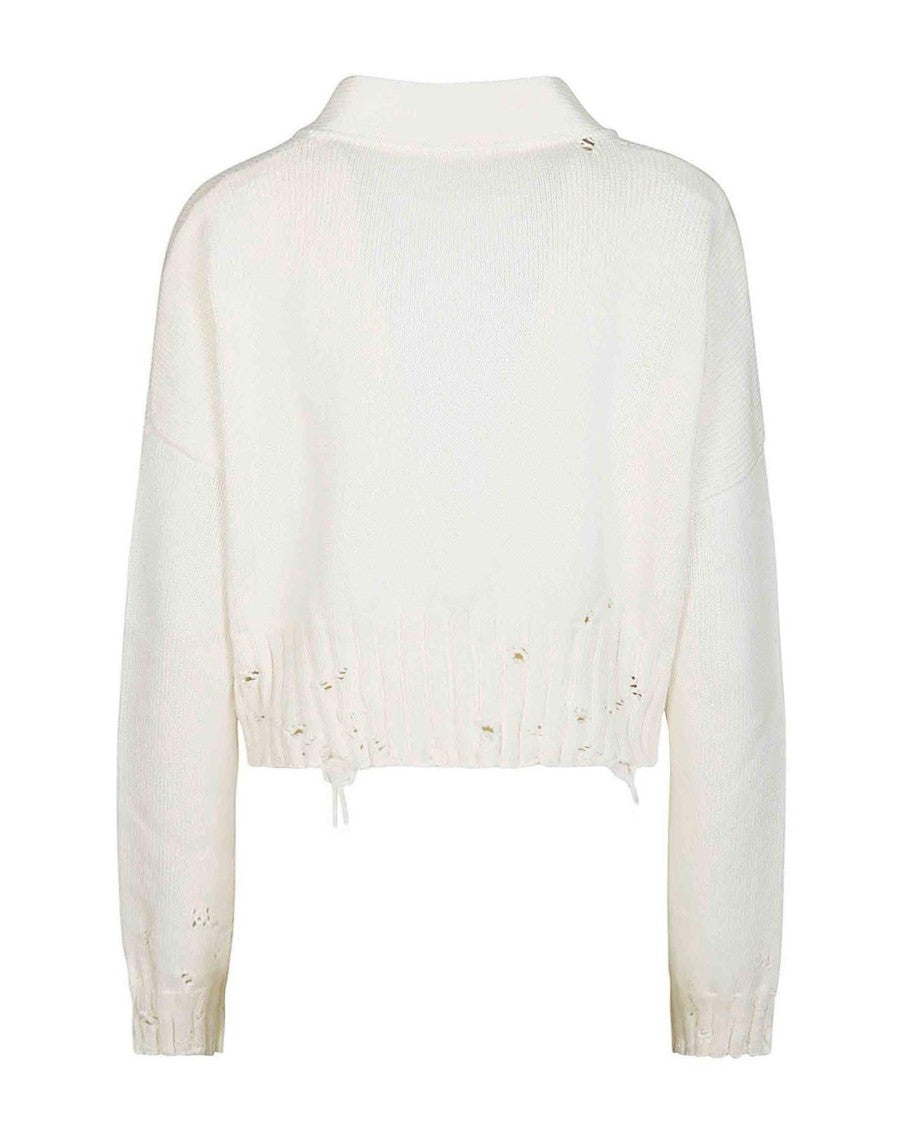 Marni Destroyed White Cardigan