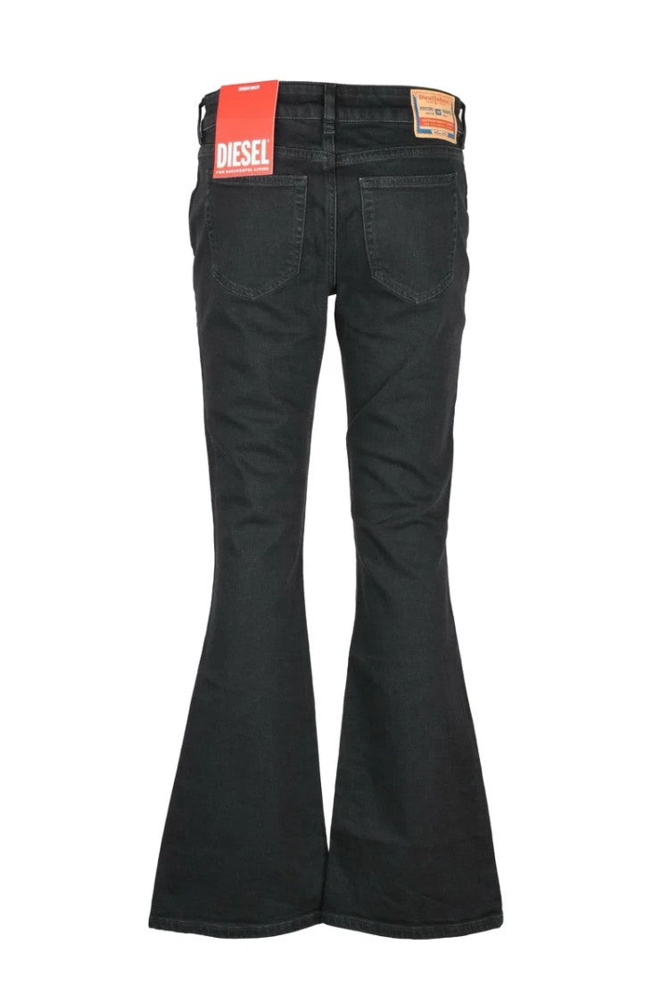 Diesel Black Cotton Elastane Women's Low Waist Jeans