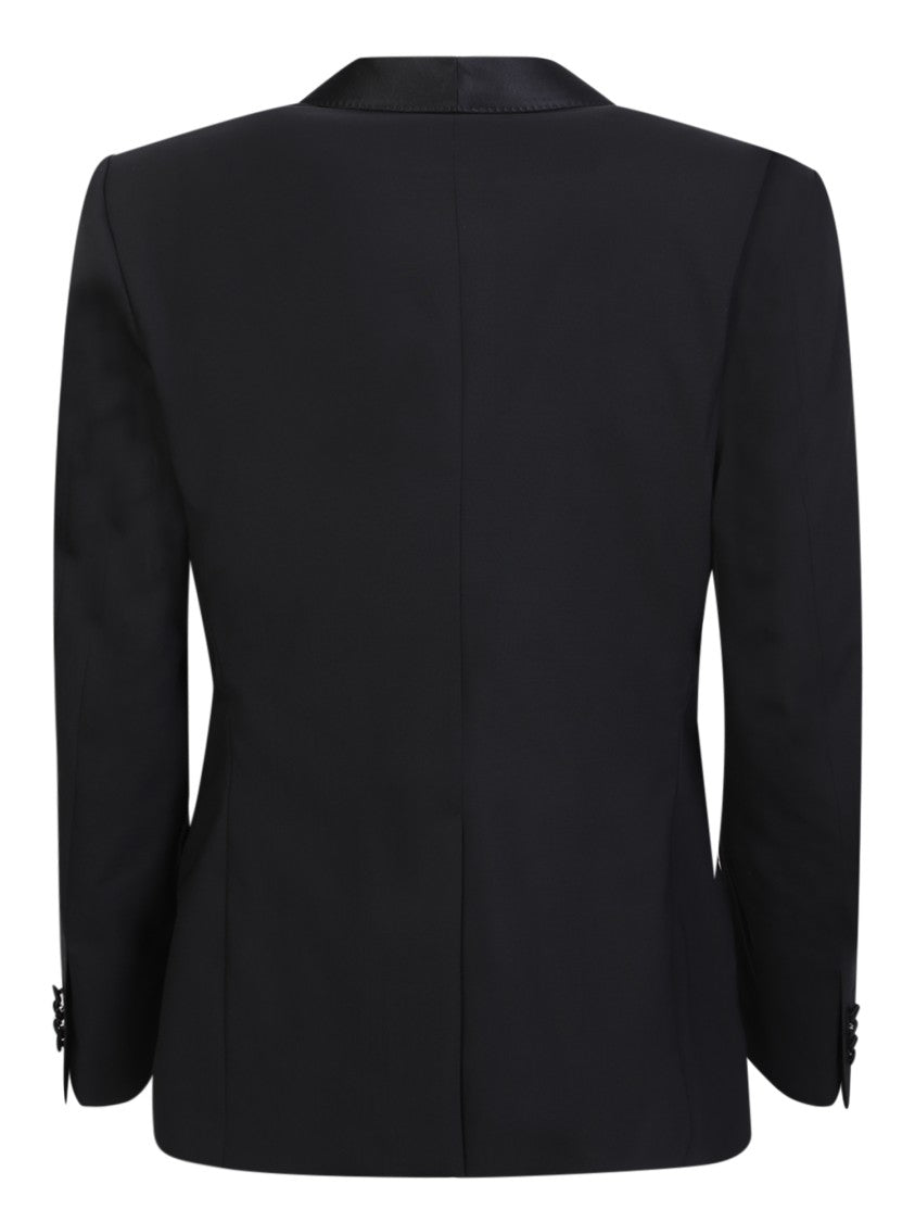 Dolce & Gabbana Black Wool Blend Blazer