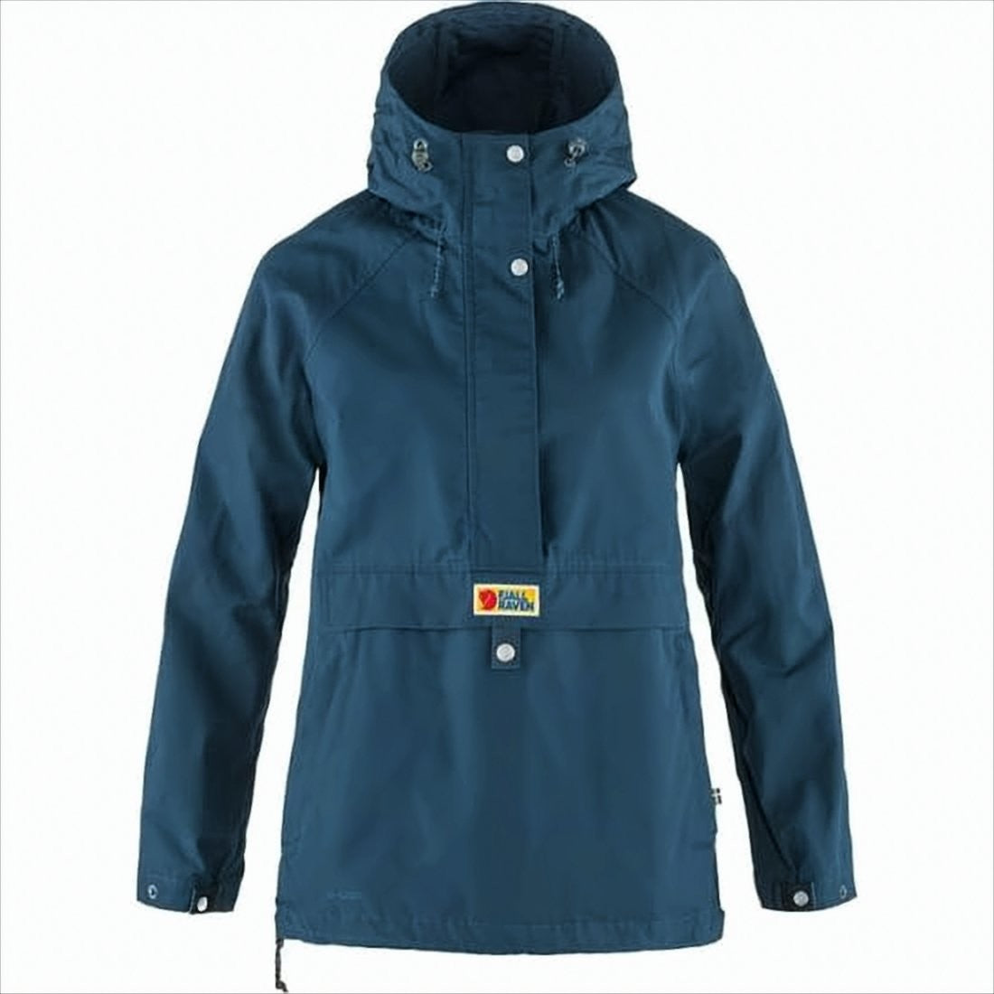 Fjallraven Kanken Long Streamlined Blue Jacket With Adjustable Hood And Flap Pockets