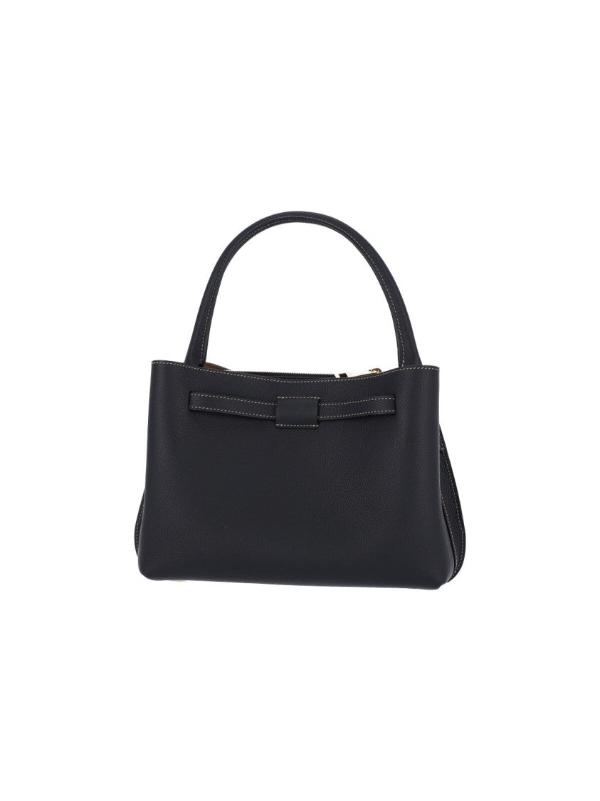 Tod's Black T Signature Leather Shoulder Bag