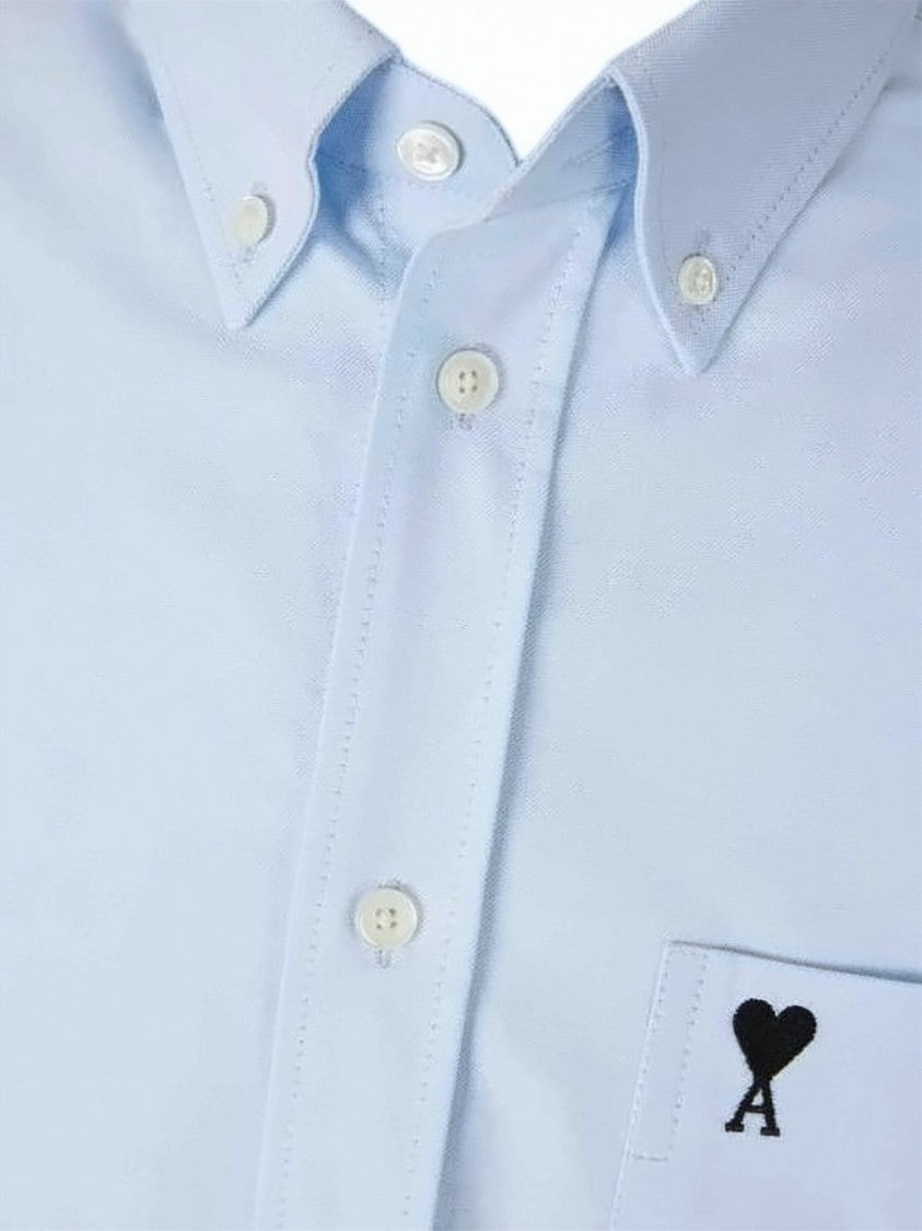 Ami Paris Casual Button-Down Short-Sleeve Shirt