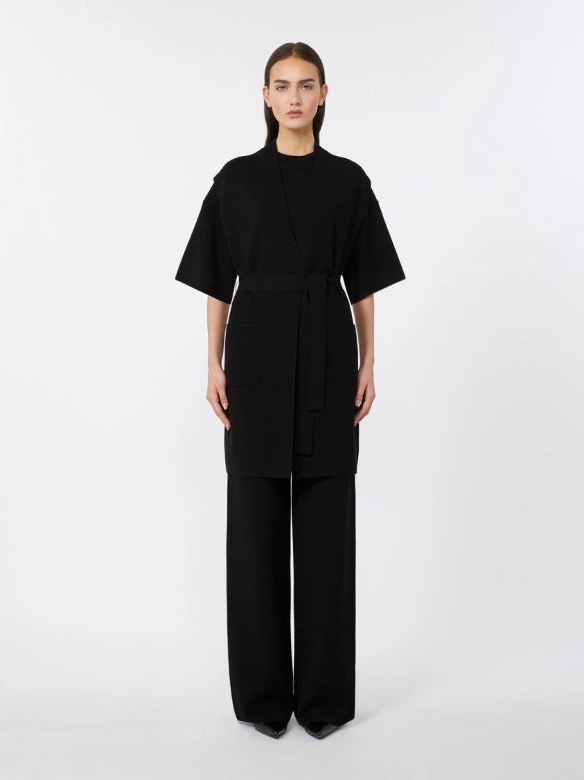Max Mara Tailored Black Vest With V-Neckline