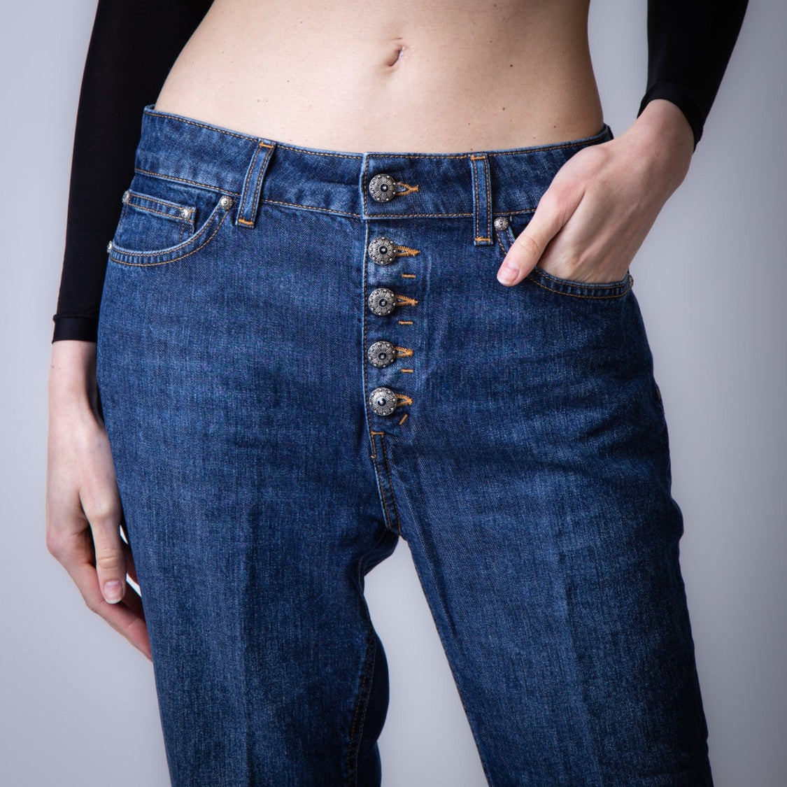 Dondup Straight-Leg Jeans With Mid-Rise Waist