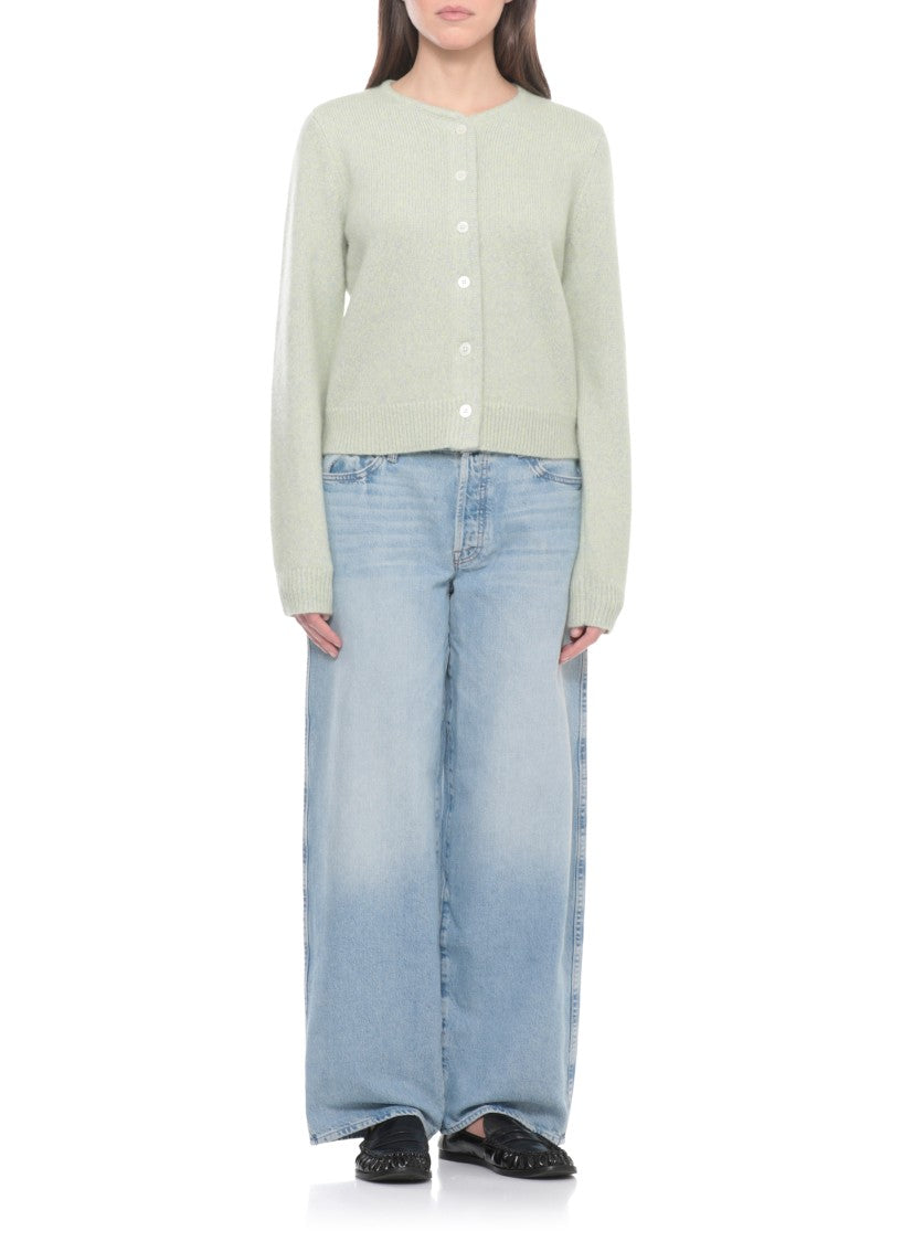 Guest In Residence Water Green Ava Cashmere-Silk Cardigan