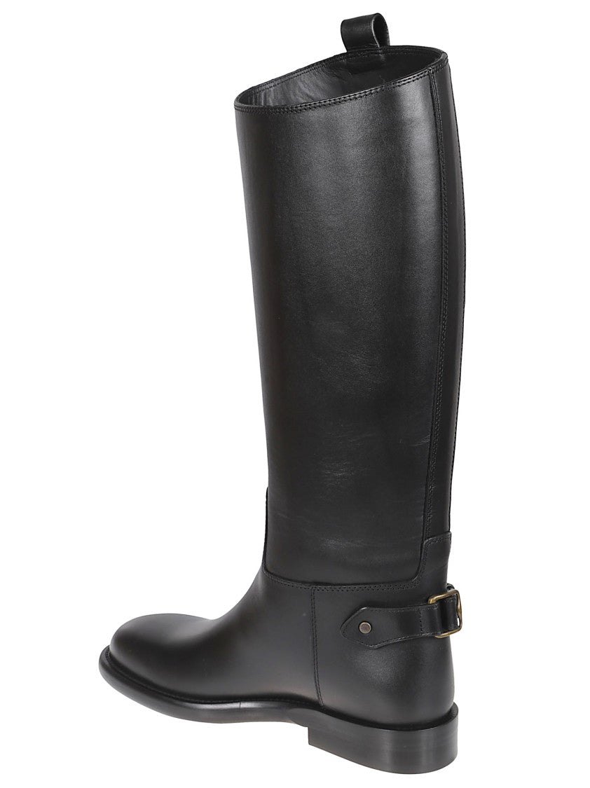 Burberry Calfskin Tall Boots With Round Toe