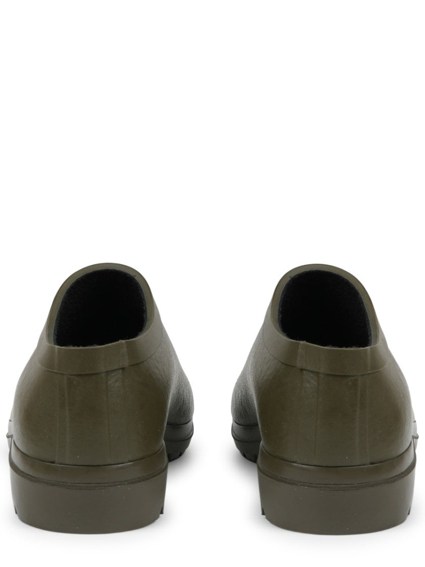 Celine Garden Olive Green Seamless Rubber Mules