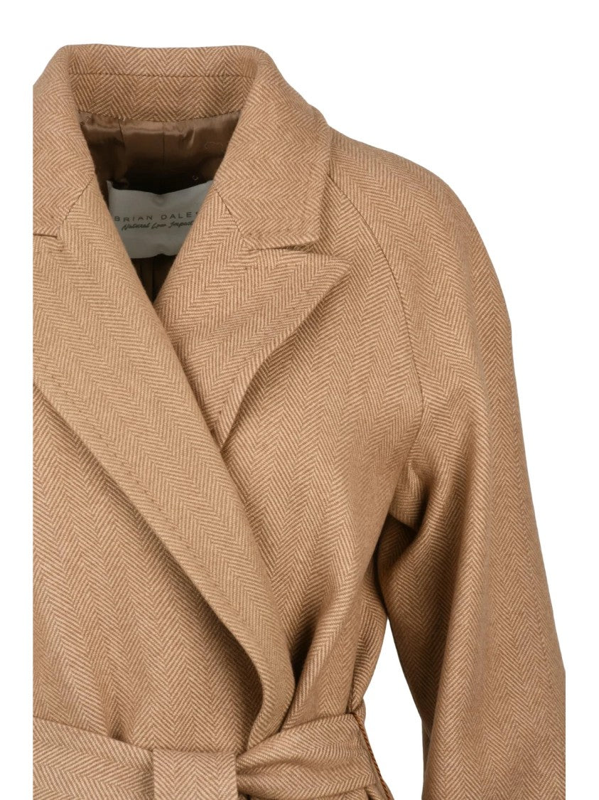 Brian Dales Beige Yak Wool Women's Long Coat