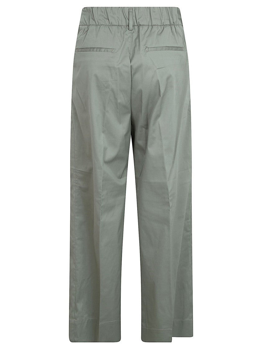 Myths Relaxed Fit Straight-Leg Trousers With Elastic Waistband And Subtle Pleats