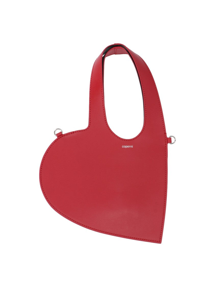 Coperni Heart-Shaped Calf Leather Bag With Removable Strap