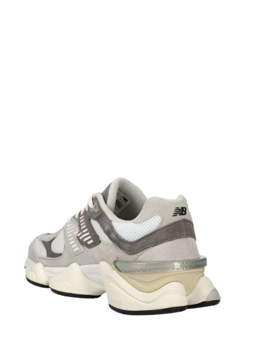 New Balance Gray 9060 Suede-Blend Retro-Futuristic Sneakers