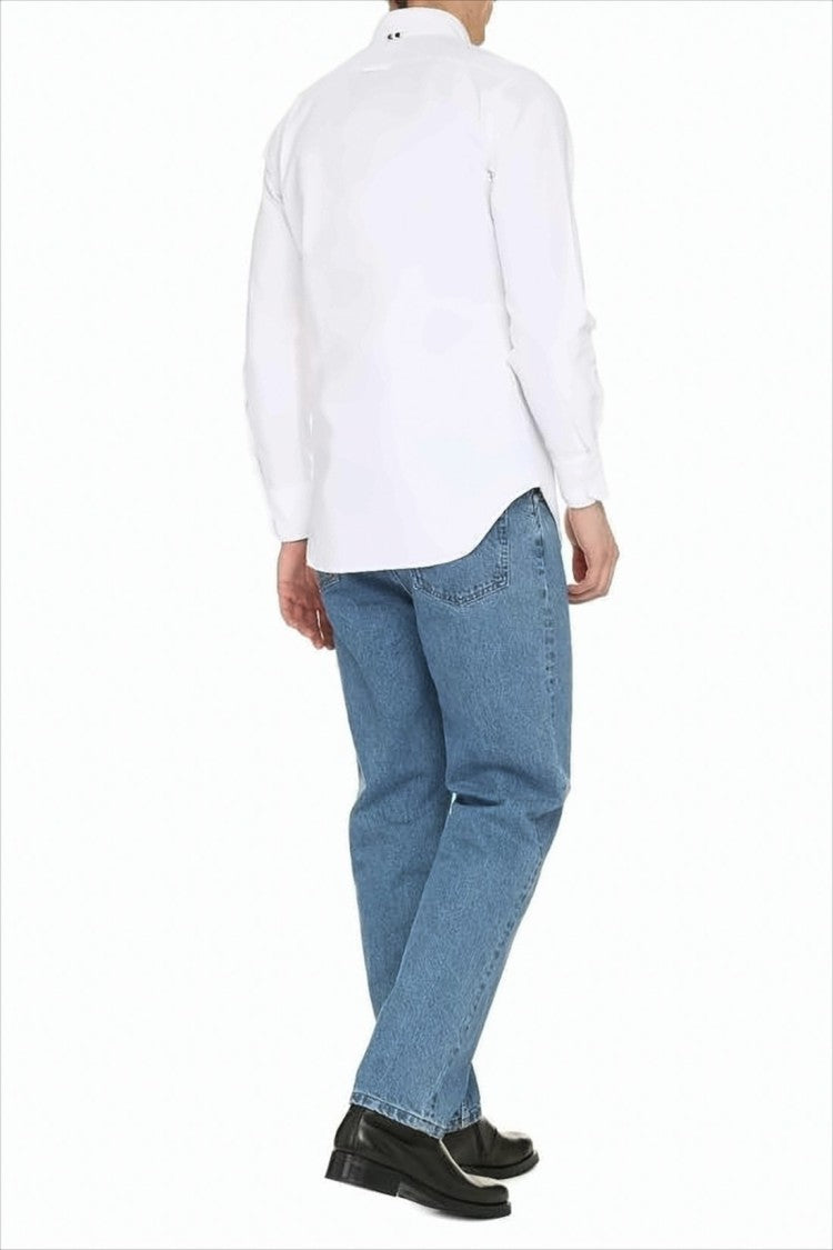 Thom Browne Classic Button-Down Long-Sleeve Shirt With Tailored Fit