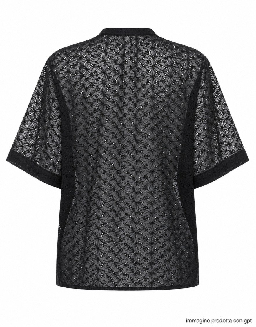 Forte Forte Black Round Neck Cotton Shirt