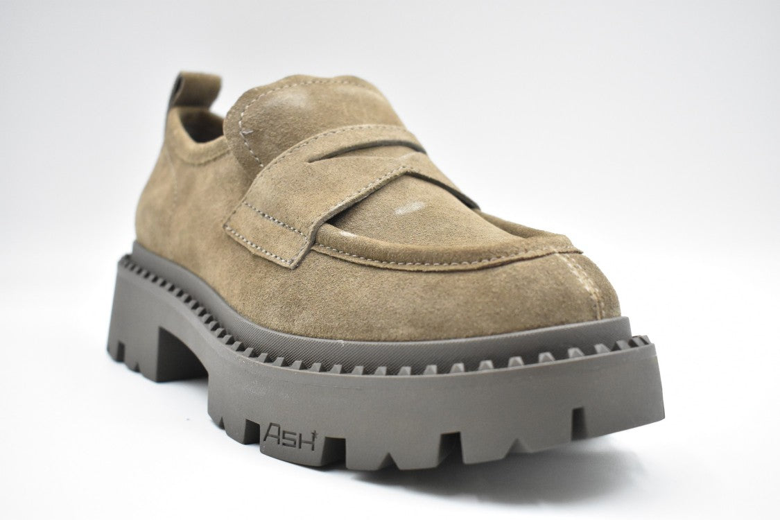 Ash Laced Flat Shoes With Suede Finish