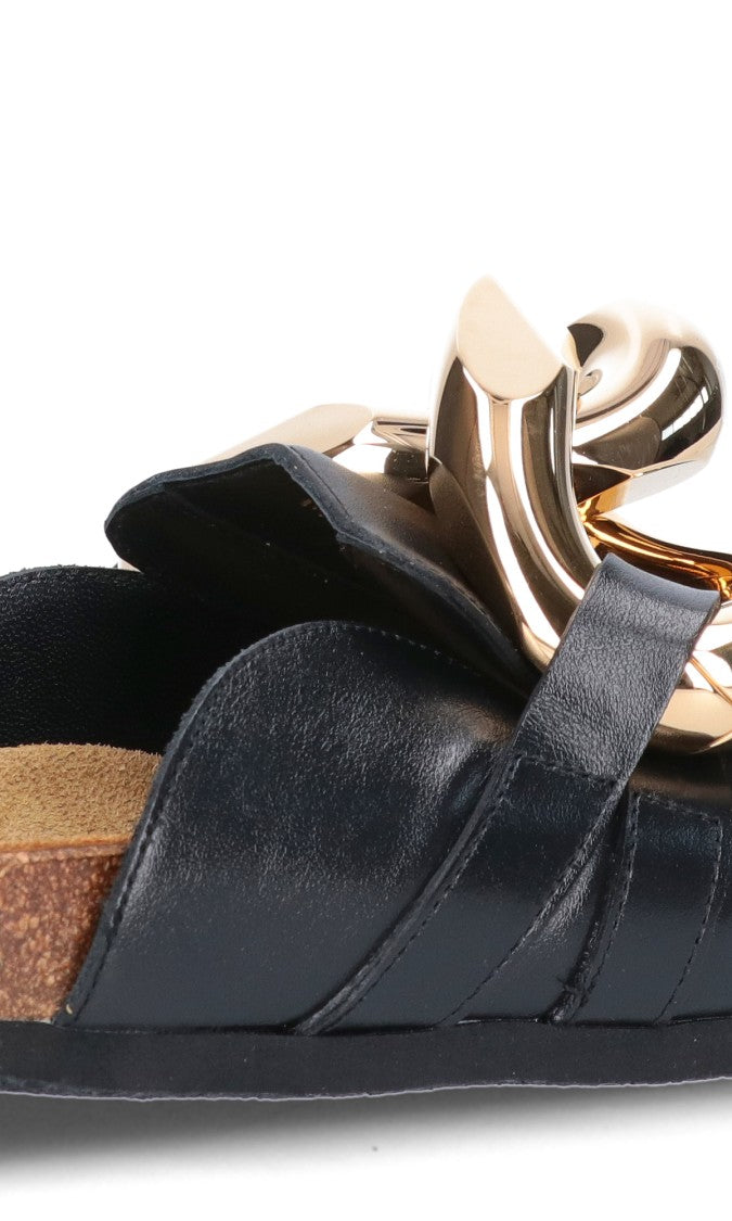 J. W. Anderson Black Leather Catena Mules