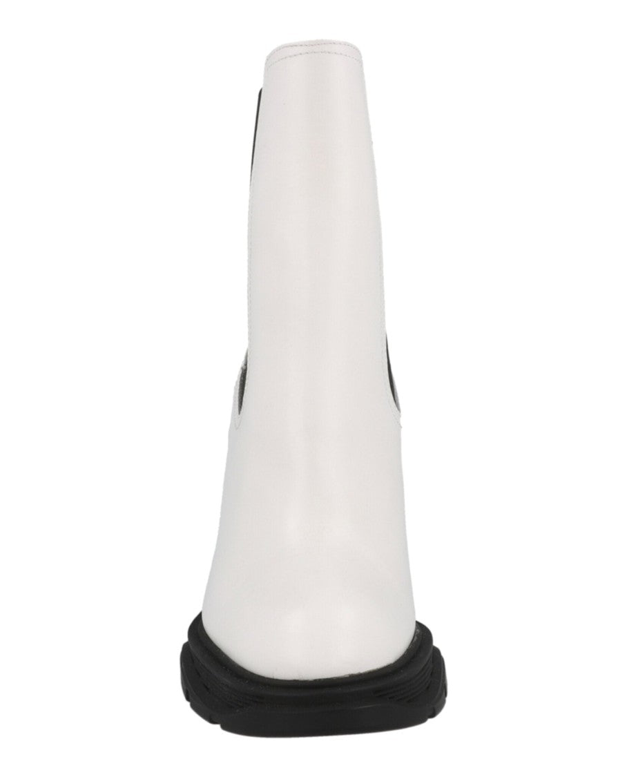 Alexander Mcqueen Leather Heeled Chelsea Boots