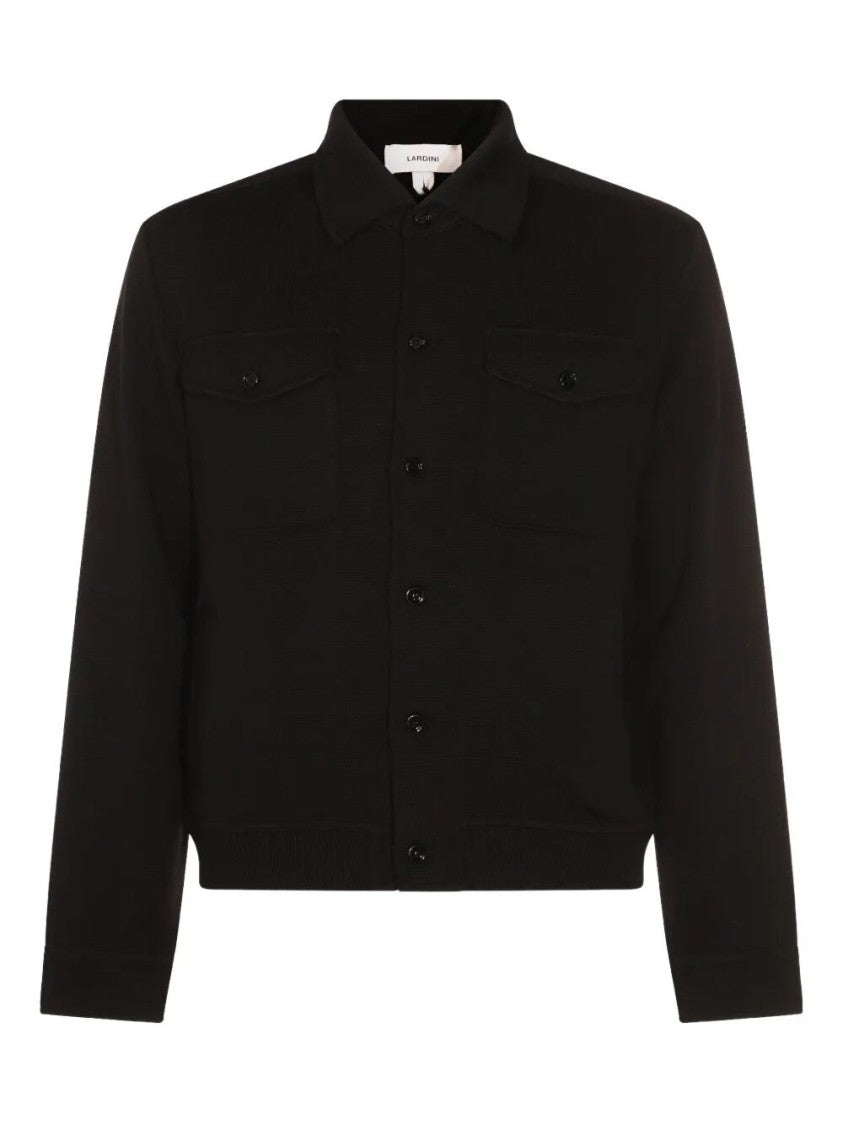 Lardini Tailored Black Knit Jacket