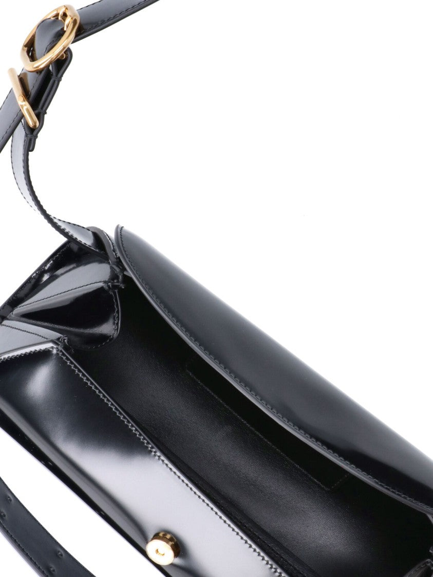 Jil Sander Black Calfskin Cannolo Large Shoulder Bag