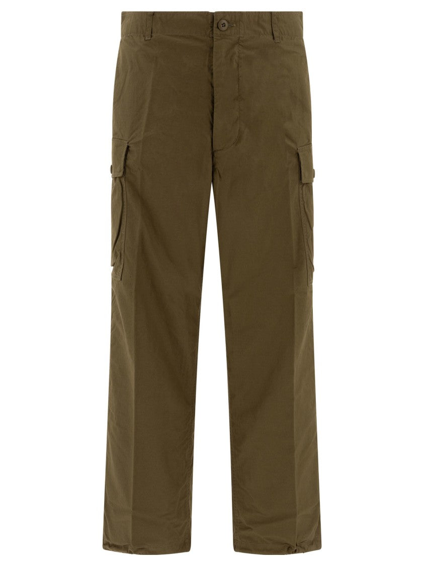 Beams Plus Mid-Rise Cargo Trousers With Adjustable Drawstrings