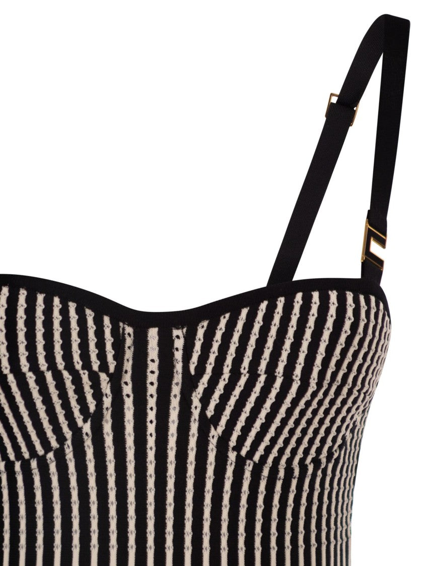 Elisabetta Franchi Two-Colour Knitted Dress