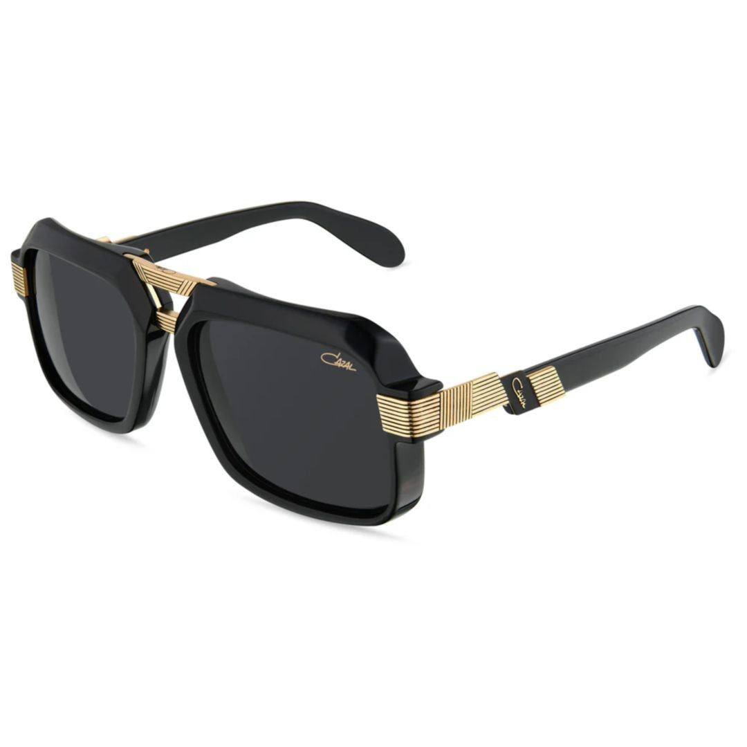 Cazal 669 Square Frame Sunglasses With Gold-Tone Accents