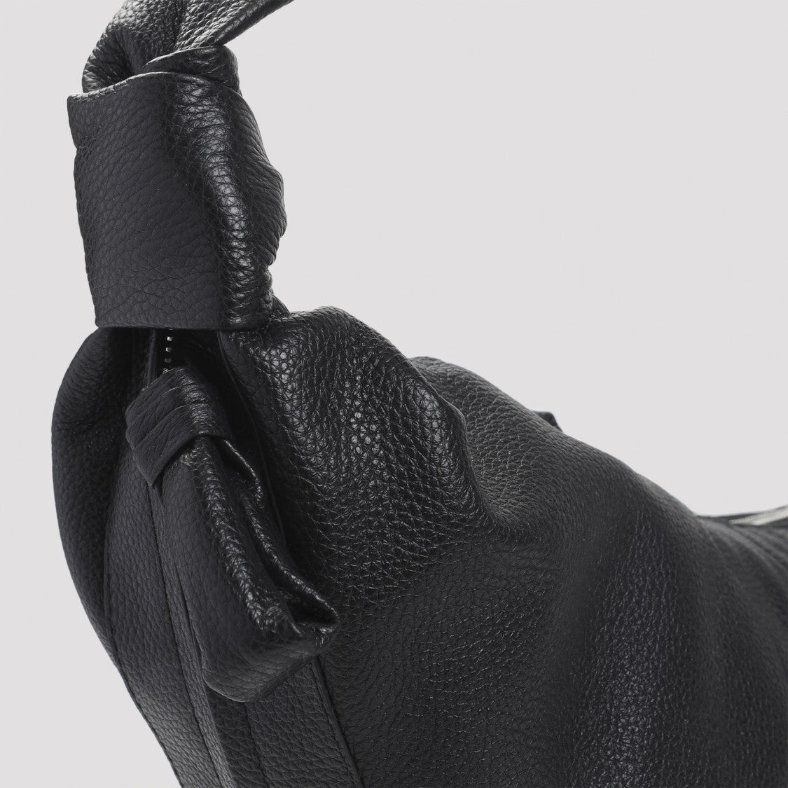 Lemaire Crescent-Shaped Black Calf Leather Handbag