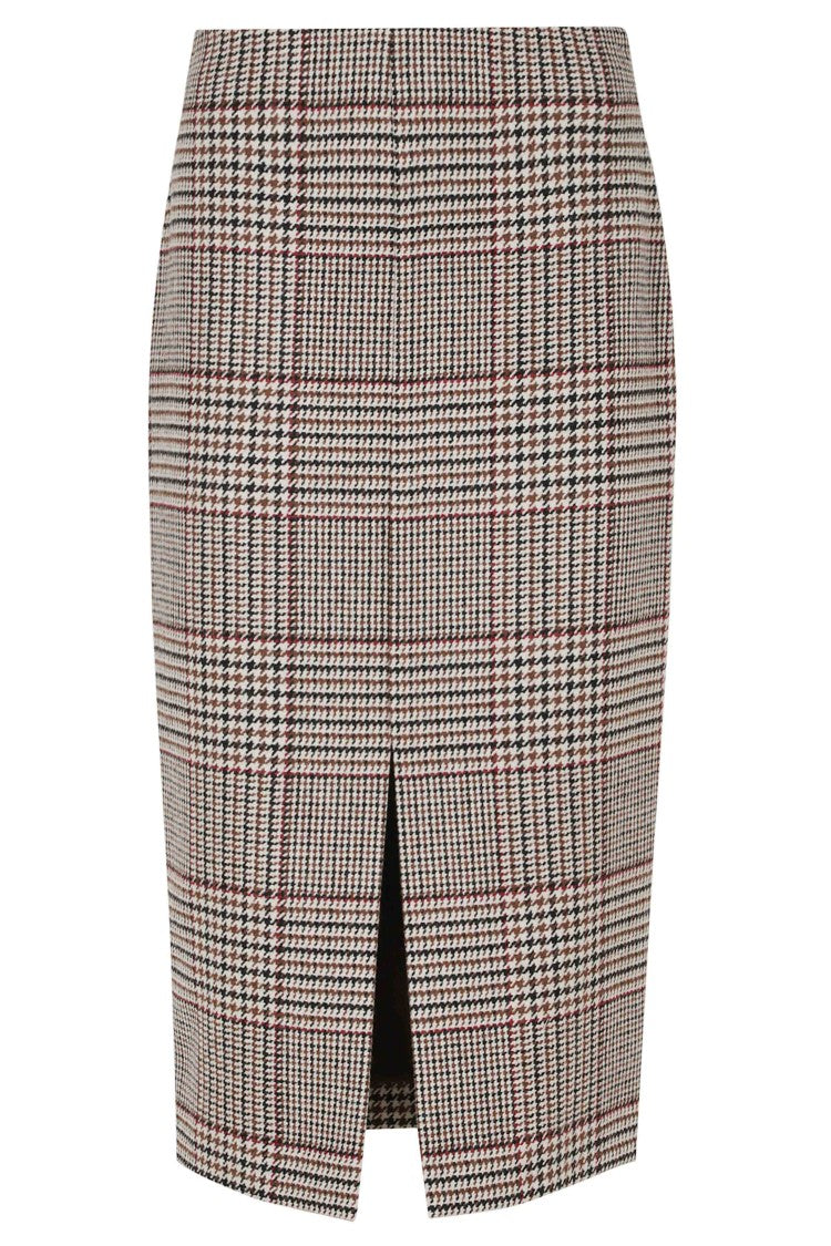 Federica Tosi Brown Welsh-Style Midi Skirt