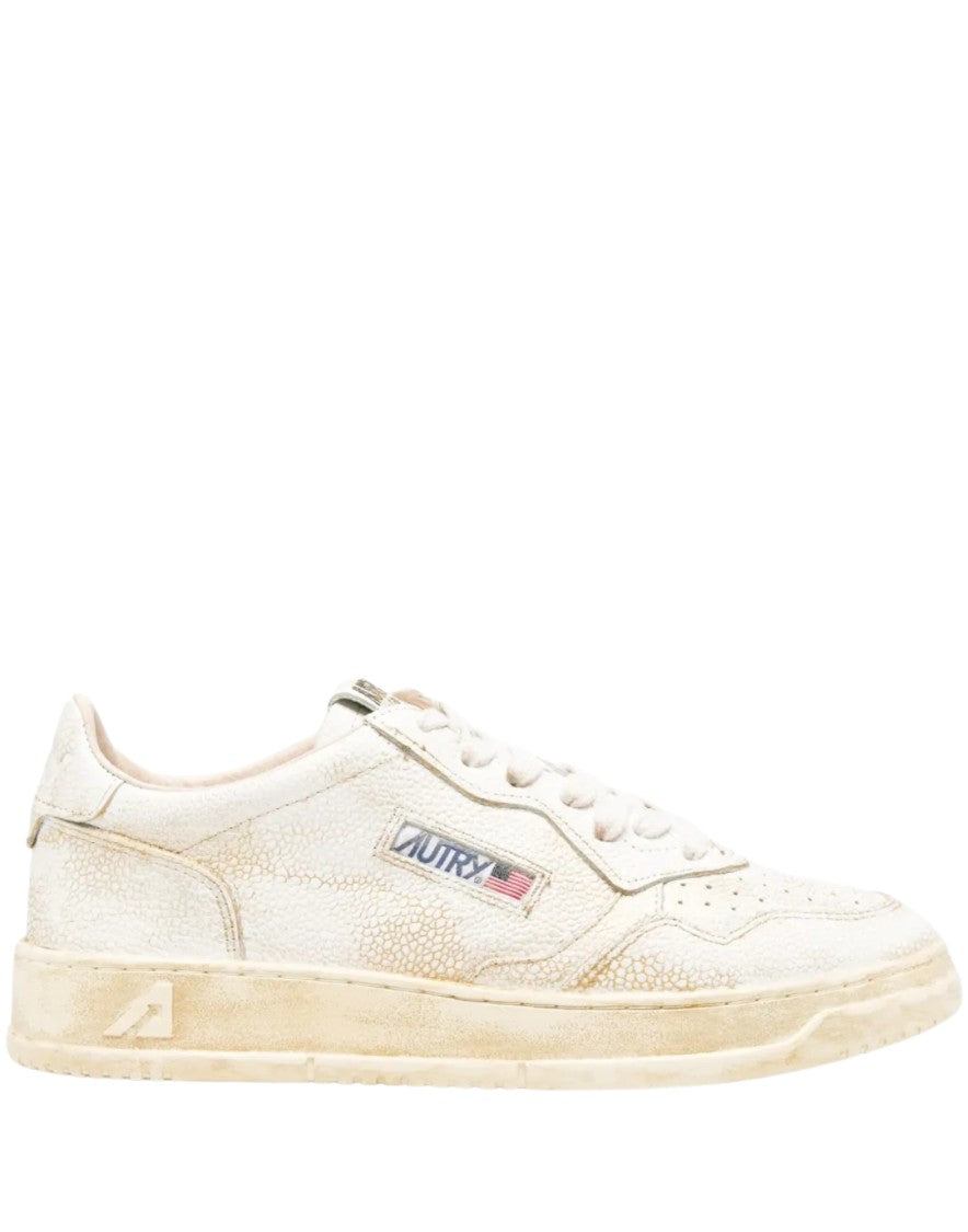 Autry Super Vintage Low Men’S White/Platinum Sneakers