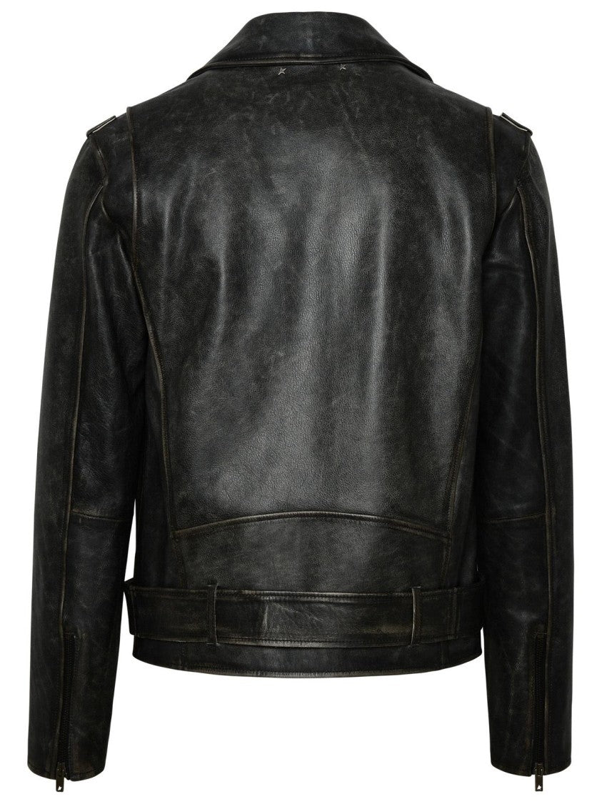 Golden Goose Leather Biker Jacket
