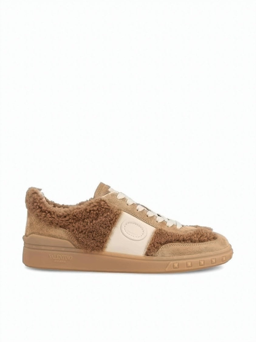 Baserange Plush Textured Wool Low-Top Sneakers