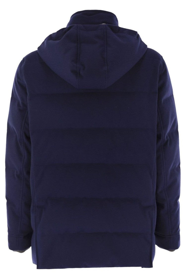 Brunello Cucinelli Quilted Padded Jacket With High Collar And Hood