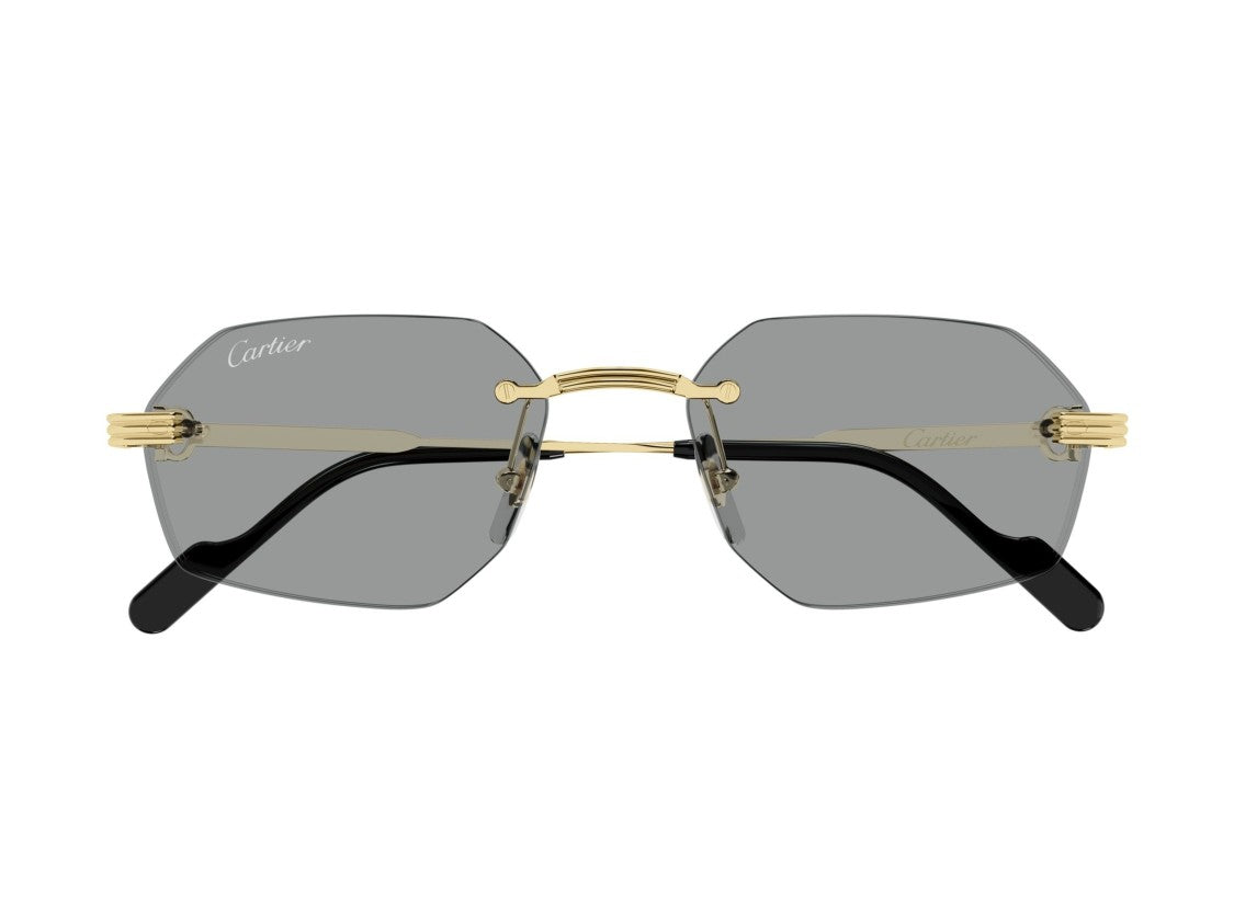 Cartier Gold Ct0616s Rimless Hexagonal Sunglasses