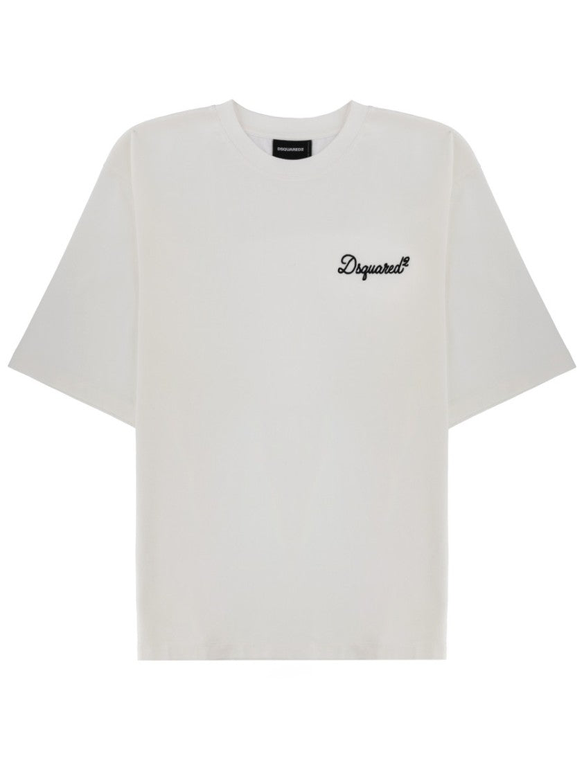 Dsquared2 Neutral Crew Neck Subtly Displayed T-Shirt